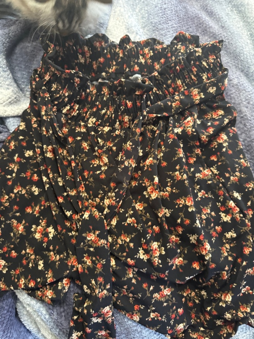 LuLaRoe Black Floral Cargo Shorts